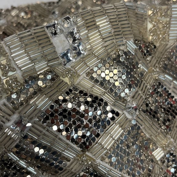 NWT $940 Retrofete Heather Sequin Mini Dress Silver and Gold Beaded​​ - Picture 13 of 14